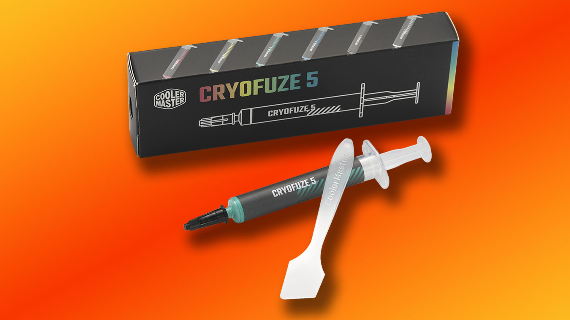 Pâte thermique colorée Cooler Master Cryofuze avec spatule et emballage