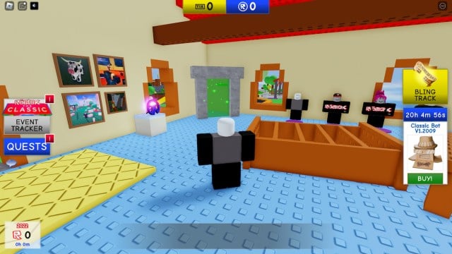 Portail vert dans Roblox The Classic