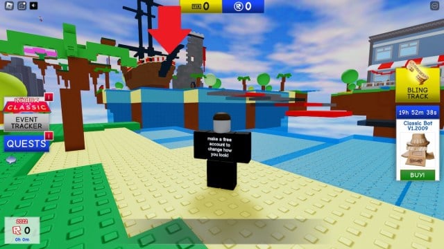 Île des pirates dans Roblox The Classic