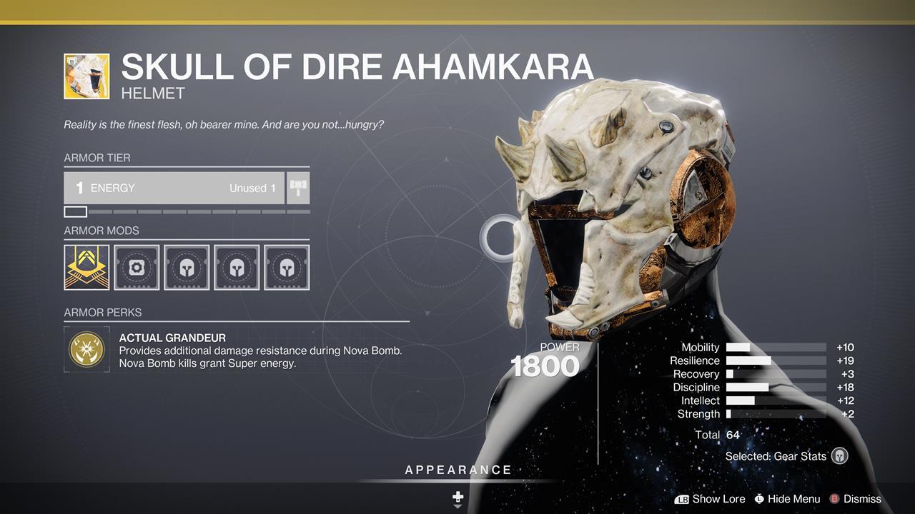 Crâne de Dire Ahamkara