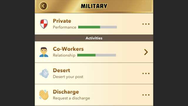 BitLife abandonne votre poste dans l'armée lors du défi Ex-Soldier