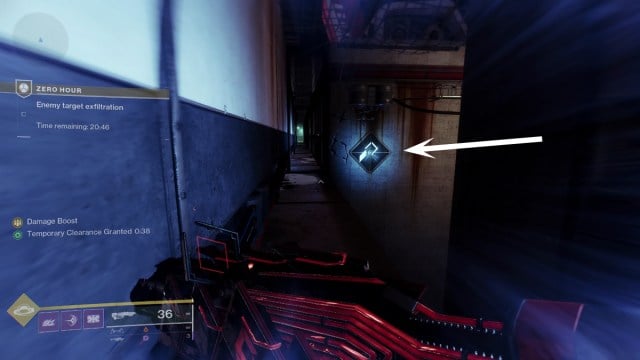 L'un des symboles à tirer dans le labyrinthe Destiny 2 Zero Hour Week 3