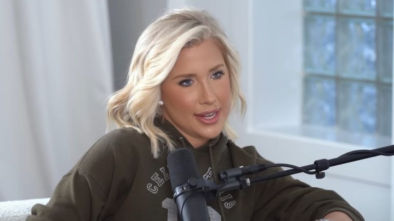 Savannah Chrisley on the mic for Unlocked Podcast