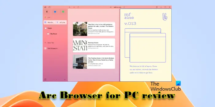 Arc Browser pour PC Windows – Téléchargement et révision