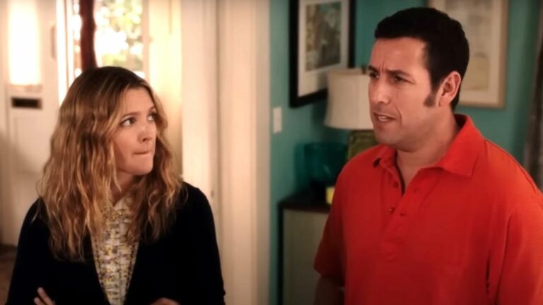 Drew Barrymore and Adam Sandler in Blended.