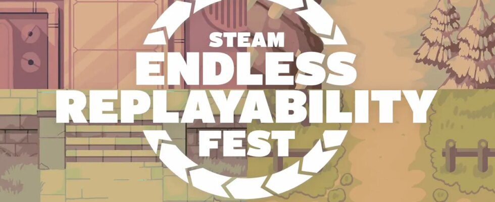 Steam Replayability Fest logo and date on a warm, autumnal background.
