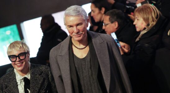 PARIS, FRANCE - JANUARY 24: Catherine Martin and Baz Luhrmann attend the Valentino Haute Couture Spring/Summer 2024 show as part of Paris Fashion Week on January 24, 2024 in Paris, France.