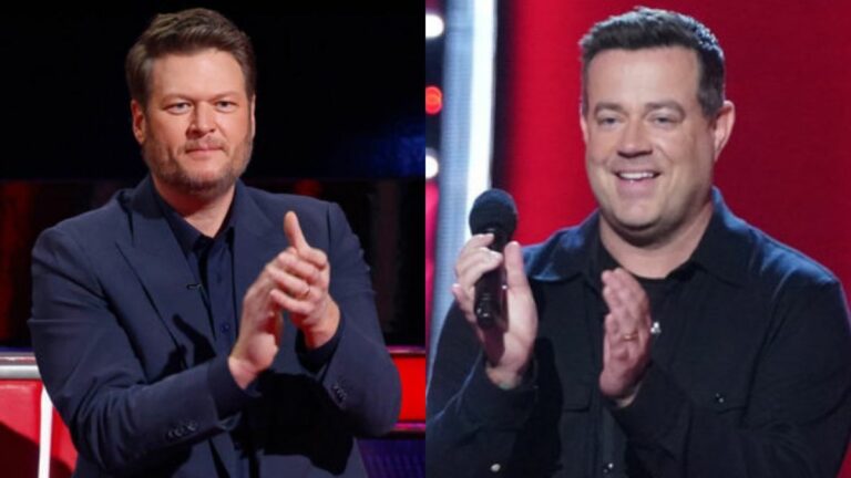 Blake Shelton and Carson Daly on The Voice.