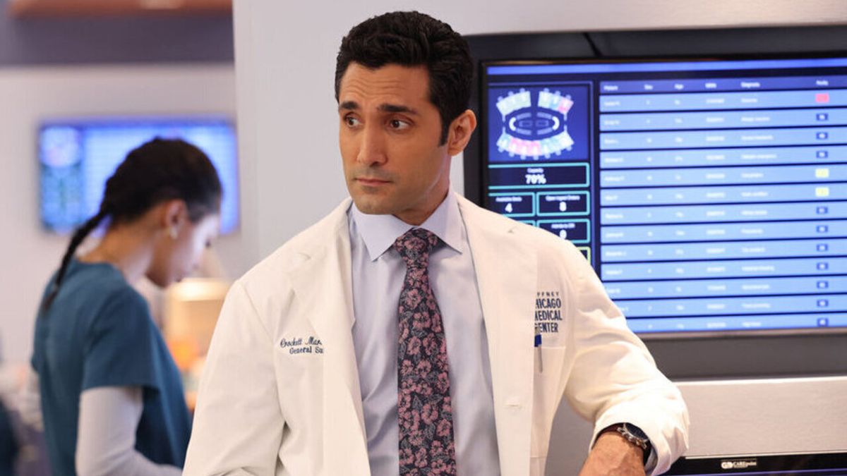 Dominic Rains as Dr. Crockett Marcel in Chicago Med Season 9x12