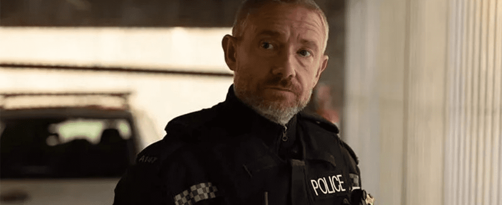 Martin Freeman in The Responder Season 2 as response officer Chris Carson