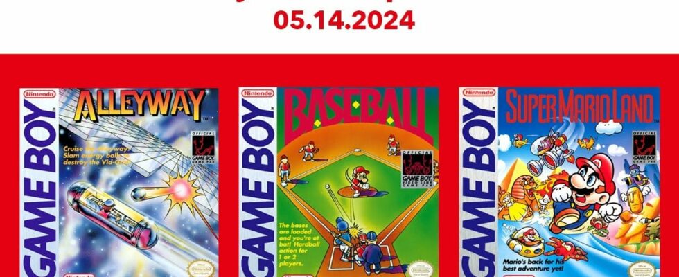 Game Boy – Nintendo Switch Online ajoute Alleyway, Baseball et Super Mario Land