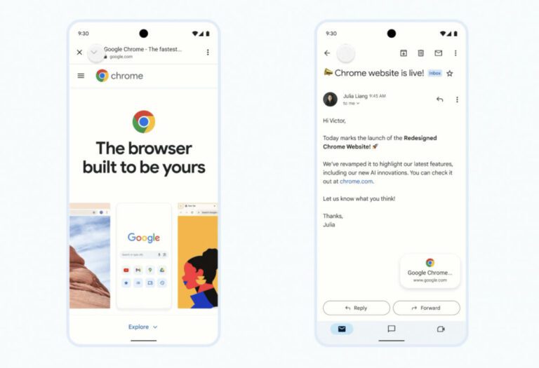 Google facilite le multitâche avec des onglets Chrome réduits dans l’application