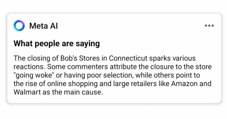 L’IA de Meta résume certaines sections de commentaires bizarres sur Facebook