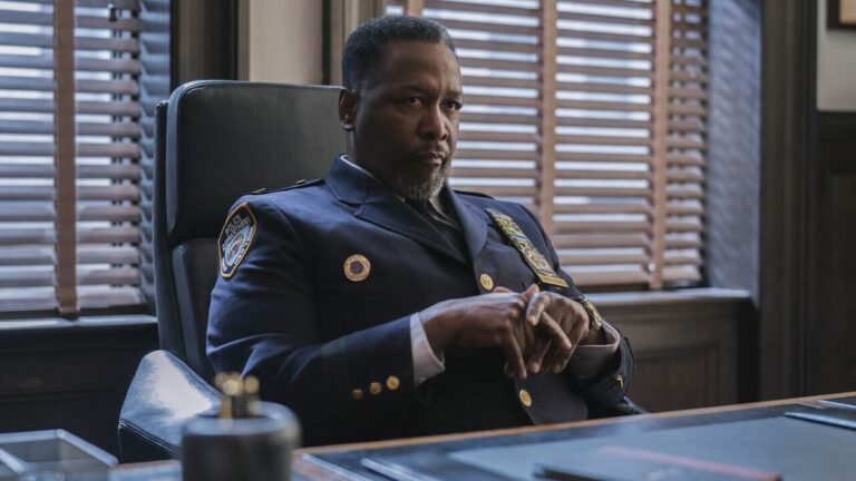 Wendell Pierce seated as Captain Wagner in Elsbeth Season 1 finale