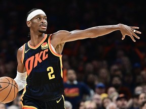 La star d'OKC Thunder, Shai Gilgeous-Alexander, a été nommée dans la première équipe All-NBA.  Josué Gateley/Getty Images