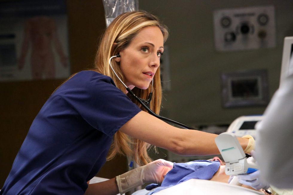 Kim Raver, nounours, Grey's Anatomy, retour