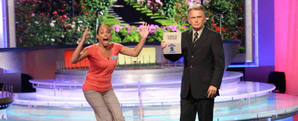 Michelle Loewenstein and Pat Sajak on Wheel of Fortune