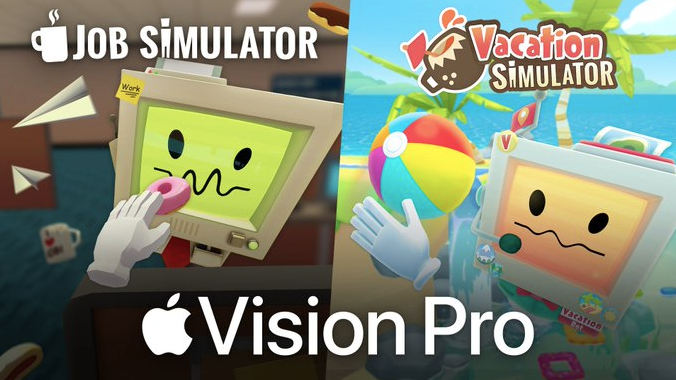 Les classiques de la réalité virtuelle Job Simulator et Vacation Simulator arrivent sur Apple Vision Pro