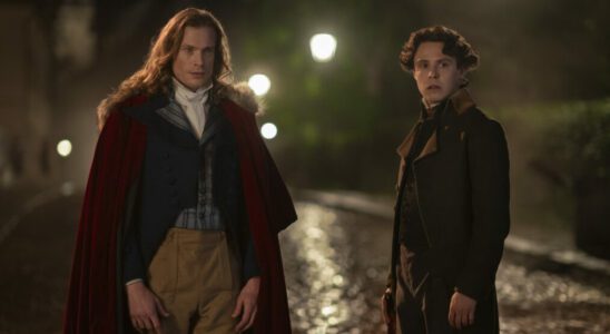 Sam Reid as Lestat de Lioncourt and Joseph Potter as Nicholas in