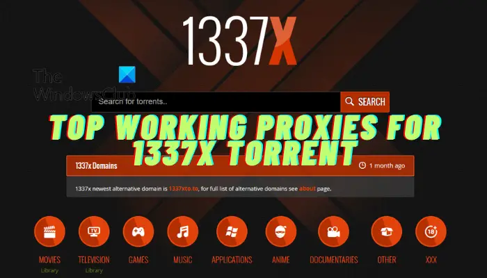 Meilleurs proxys fonctionnels pour 1337x Torrent