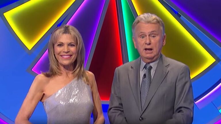 Screenshot of Pat Sajak and Vanna White on Wheel of Fortune