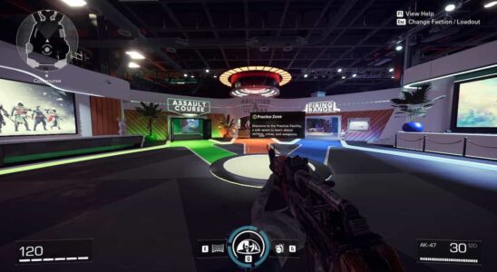 Screenshot of a Practice Zone in XDefiant