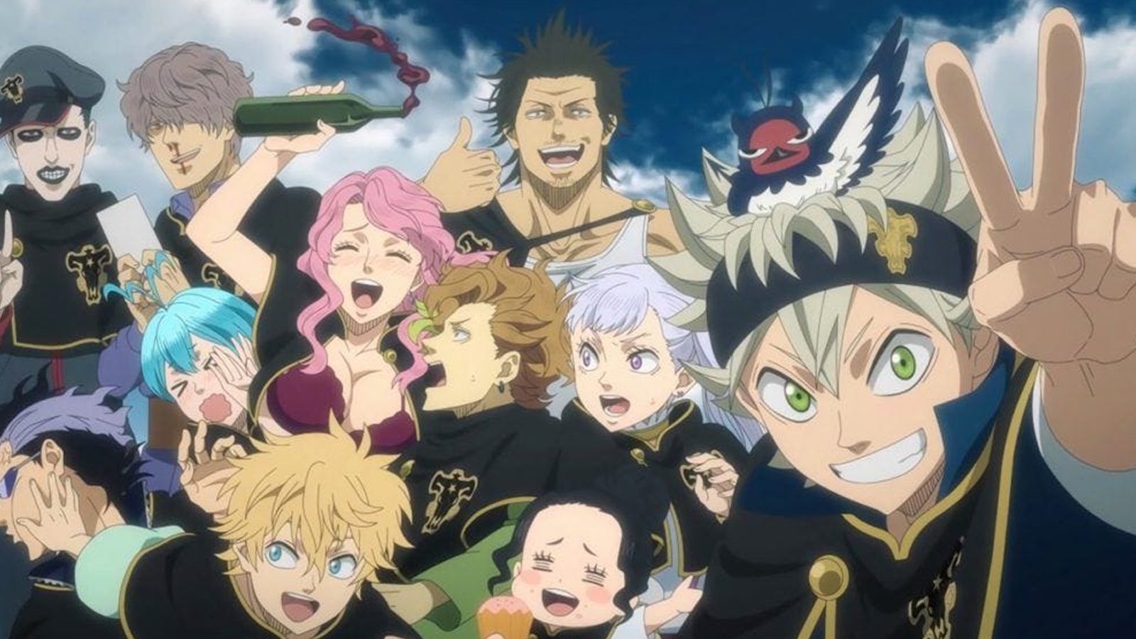 The full Black Bulls squad in Black Clover. This image is part of an article about whether Episode 171 of Black Clover has a release date.