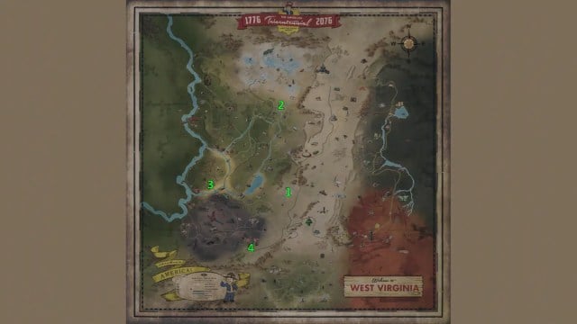 Emplacements des terminaux piratables de niveau zéro de Fallout 76