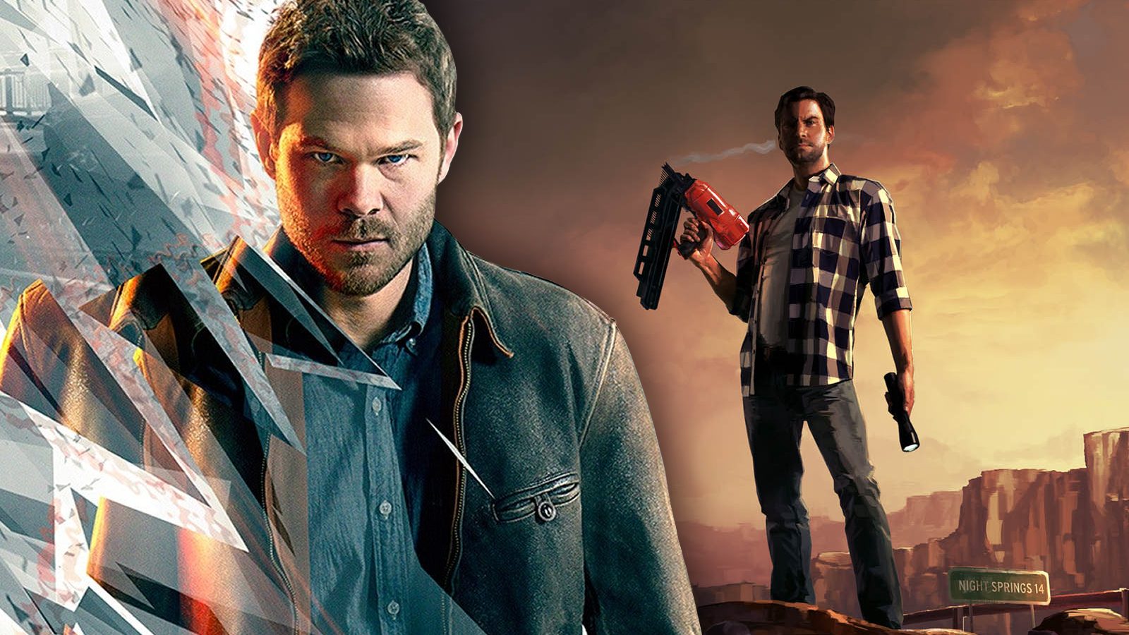 Combined key art for Quantum Break and Alan Wake's American Nightmare