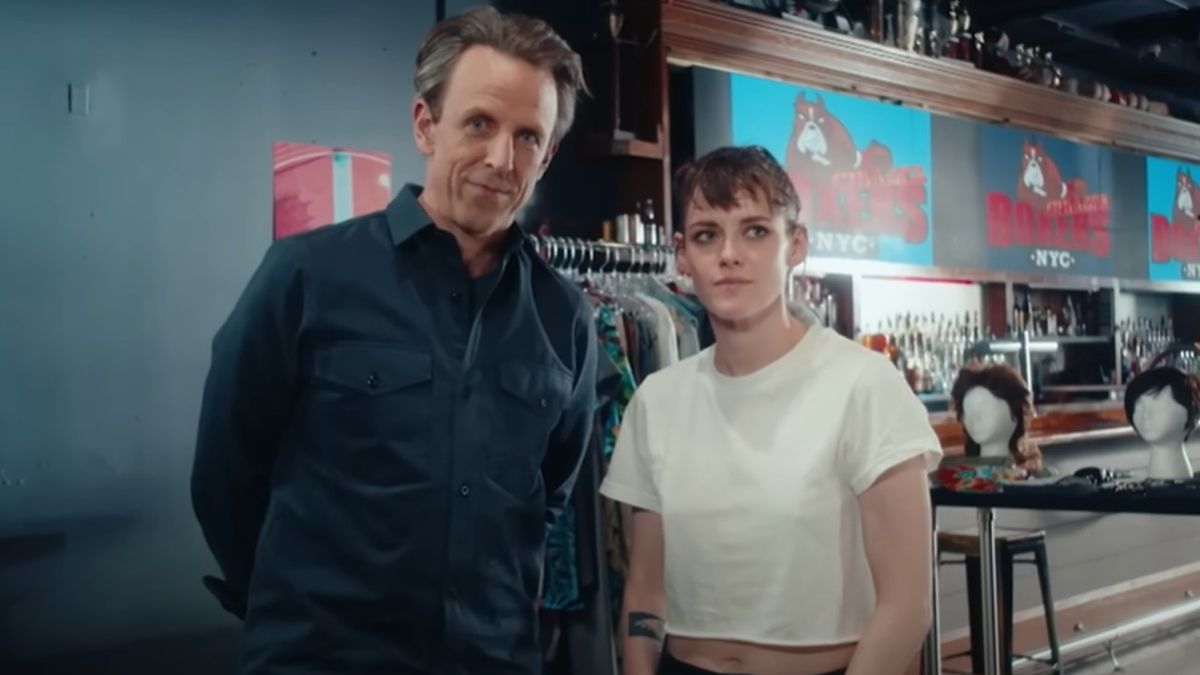 Seth Meyers vient de révéler son « moment préféré » en buvant avec Kristen Stewart et pourquoi il pensait qu'il avait « tout gâché »
