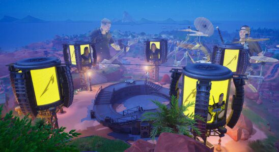 The Metallica Island in Fortnite.