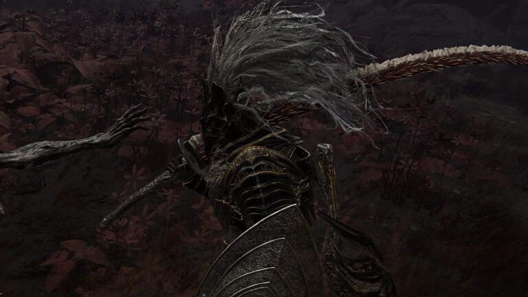 Elden Ring player holding Dragon-Hunter Great Katana in SHadow of the ERdtree