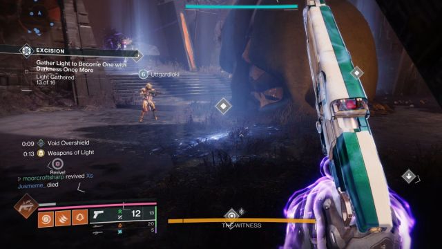 rassembler et déposer la lumière dans Destiny 2, l'excision de la forme finale