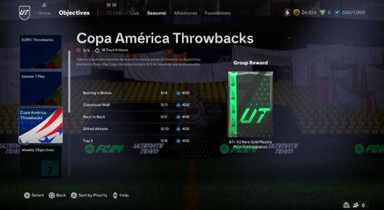 EA FC 24 Copa America Throwbacks Objective