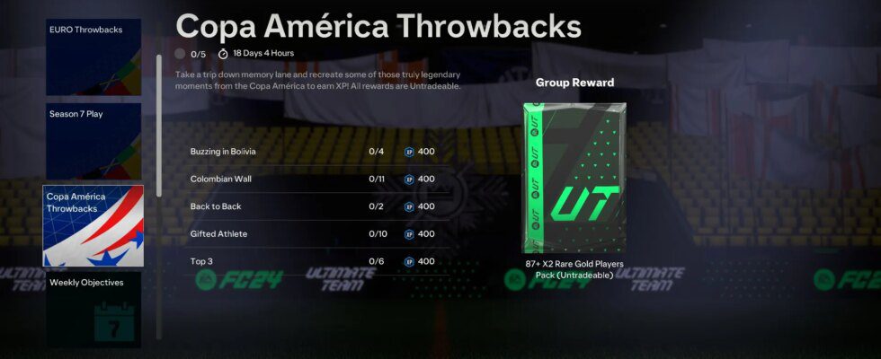 EA FC 24 Copa America Throwbacks Objective