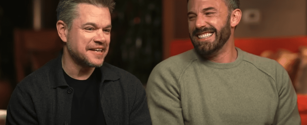 Matt Damon and Ben Affleck for CBS Sunday Morning interview in 2023 for Air