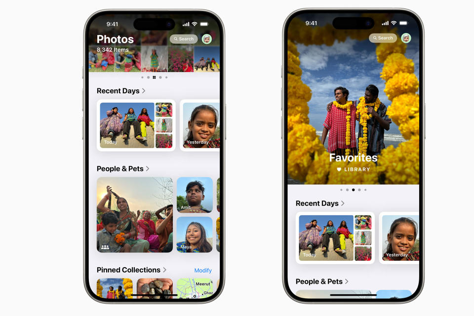 L'application Photos repensée arrive dans iOS 18.