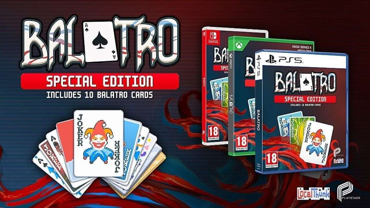 Balatro Special Edition en précommande, livré avec 10 cartes du jeu
