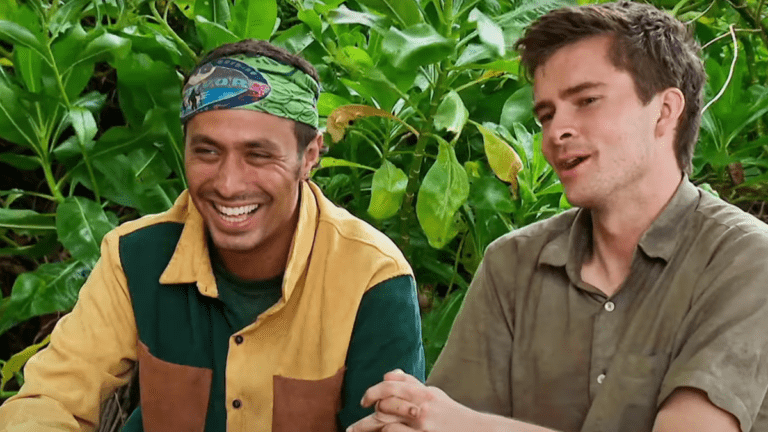 Ben And Charlie laugh while trying to name songs by their favorite artists on Survivor.