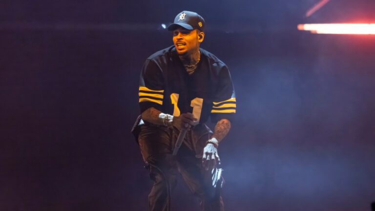 Chris Brown reste coincé en suspension dans les airs pendant un concert
