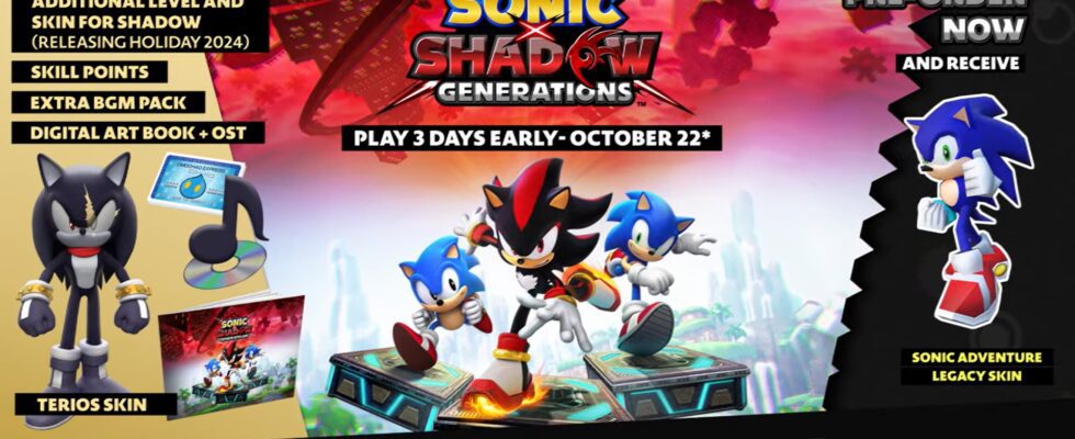 Date de sortie de Sonic x Shadow Generations, nouvelles captures d'écran