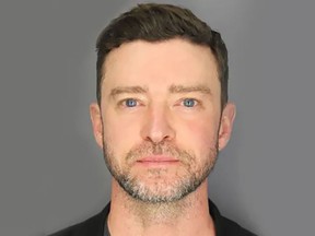 Justin Timberlake est vu sur une photo de réservation le 18 juin 2024 à Sag Harbor, NY