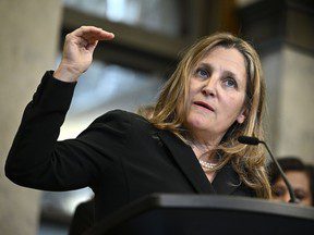 Kelly McParland : Chrystia Freeland dit des bêtises