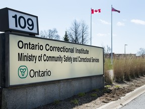 L'Institut correctionnel de l'Ontario (OCI) à Brampton est présenté le 20 avril 2020.