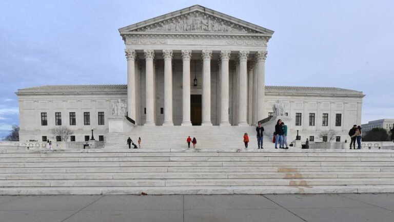 WASHINGTON, DC - JANUARY 02: Student loan borrowers gathered at the Supreme Court today to tell the court that student loan relief is legal on January 02, 2023 in Washington, DC. (Photo by Larry French/Getty Images for We, The 45 Million)