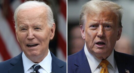 Joe Biden (L); Donald Trump (R)