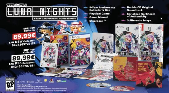 Les éditions physiques du 5ème anniversaire de Touhou Luna Nights sont annoncées sur PS5 et Switch