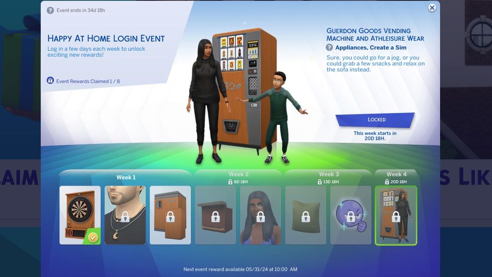 les Sims 4 récompenses de connexion quotidienne