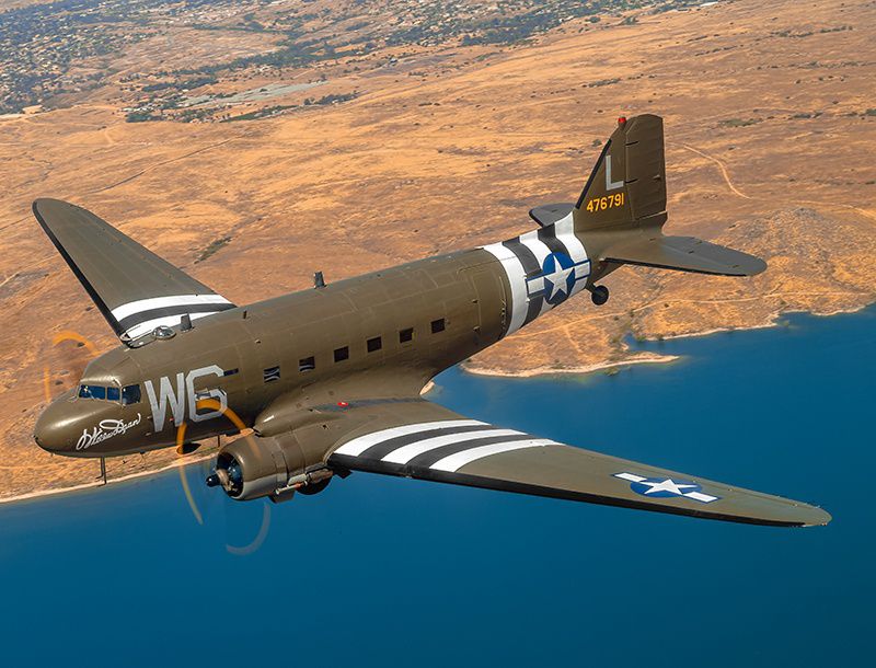 Une photo du Skytrain C-47 de Microsoft Flight Simulator