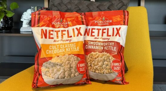 Netflix lance sa propre gamme de pop-corn pour 4,50 $ le sac Plus de variétés Les plus populaires À lire absolument Inscrivez-vous aux newsletters de variétés Plus de nos marques